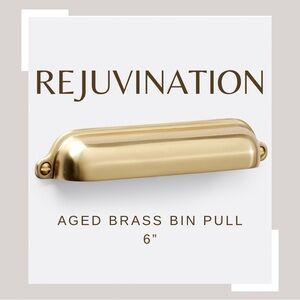 Rejuvination (Pottery Barn) Aged Brass Bin Pull